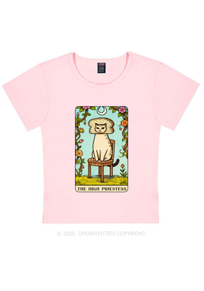 Breadhead Cat Y2K Baby Tee Cherrykitten