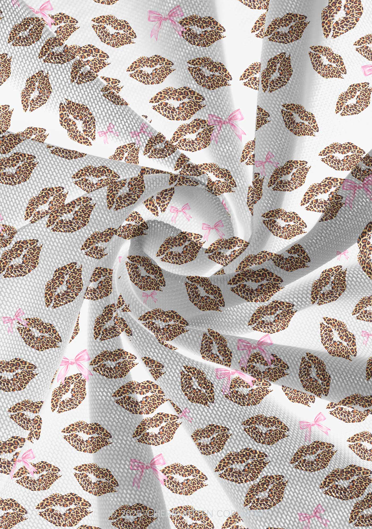 Leopard Lip Print Valentine's Day Y2K Print Mini Layered Skirt Cherrykitten