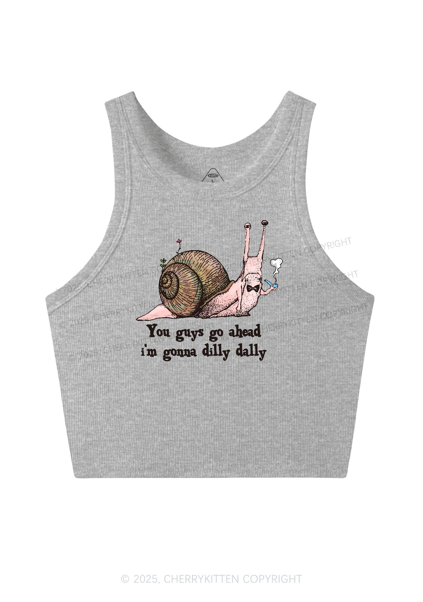 Im Gonna Dilly Dally Y2K Crop Tank Top Cherrykitten