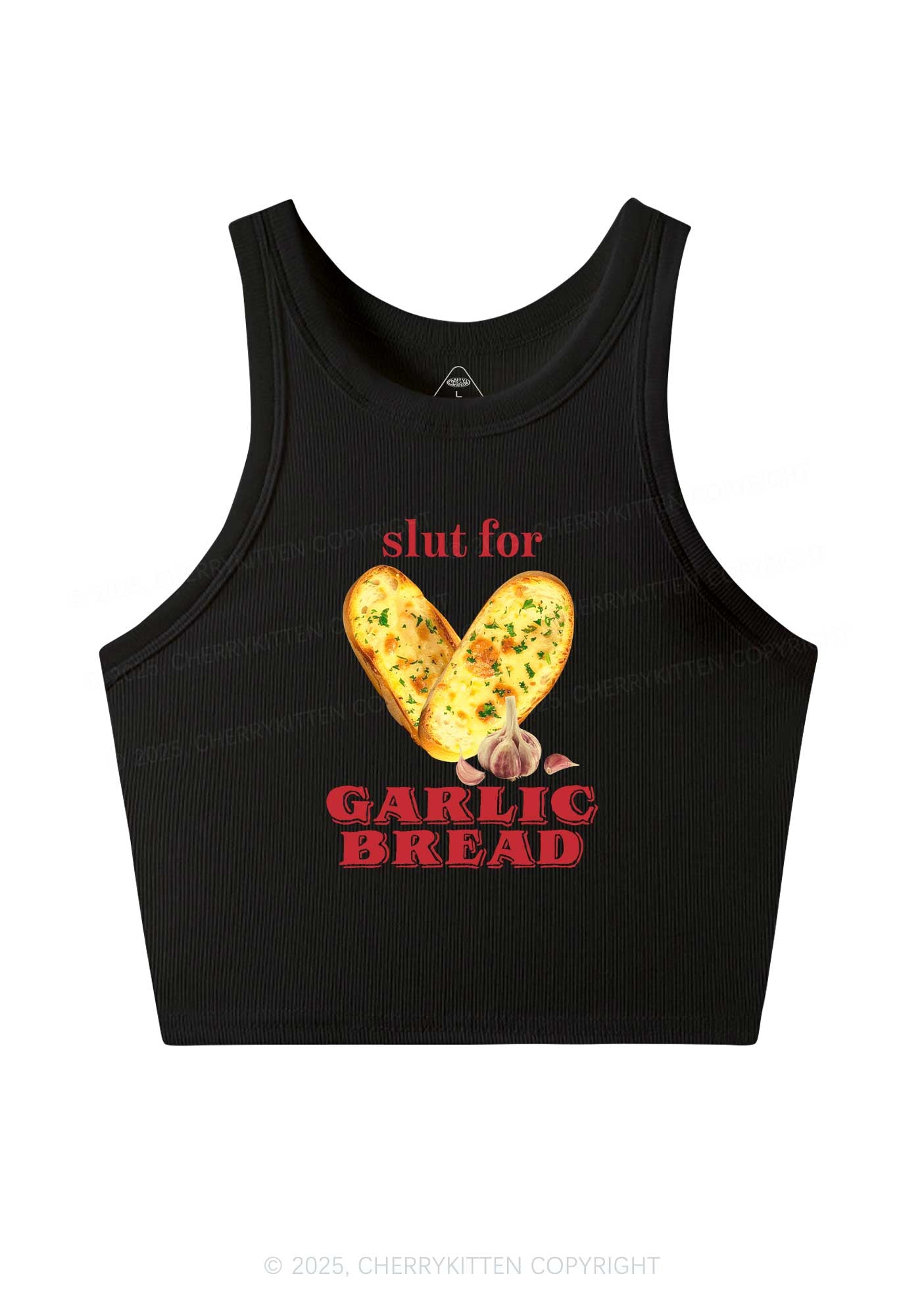 Slxt For Garlic Bread Y2K Crop Tank Top Cherrykitten