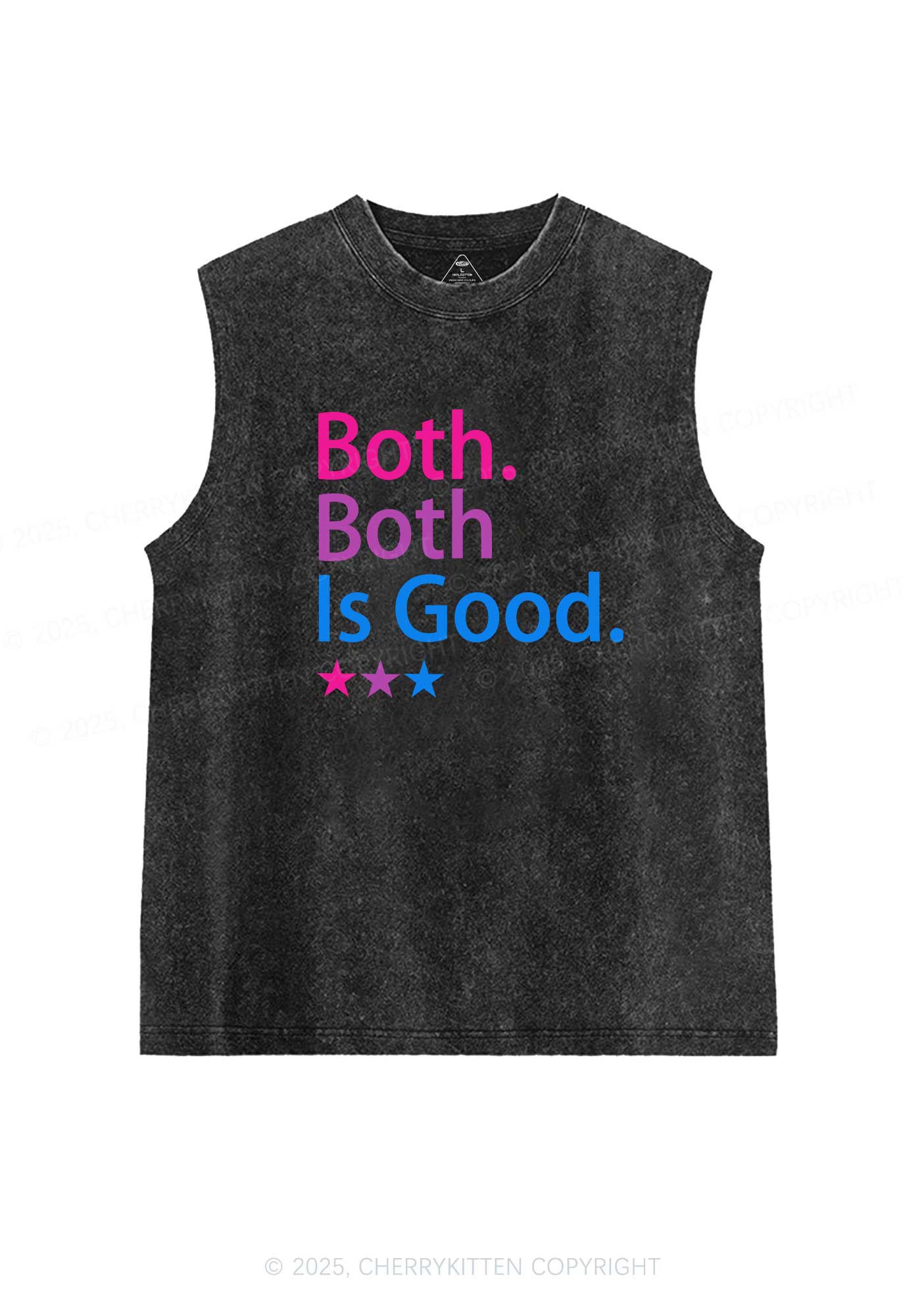 Both Is Good Pride Y2K Washed Muscle Tank Cherrykitten