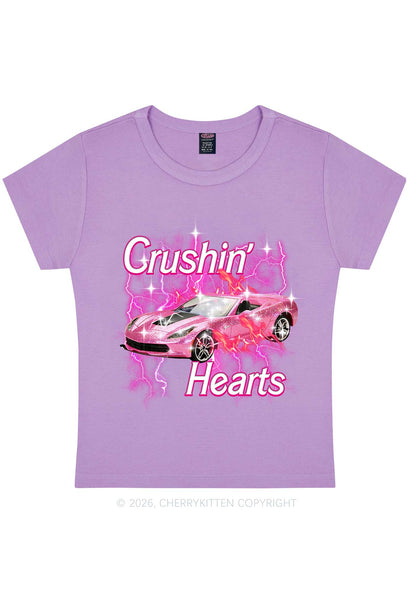 Crushin Hearts Valentine's Day Y2K Baby Tee Cherrykitten