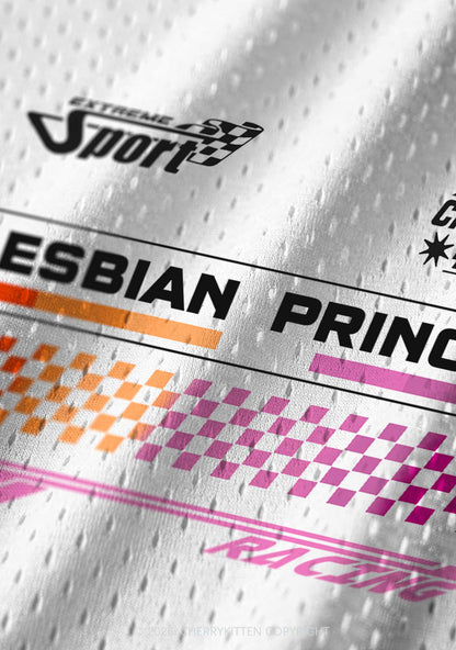 White Lesbian Princess Pride Y2K Sport Jersey Tank Cherrykitten