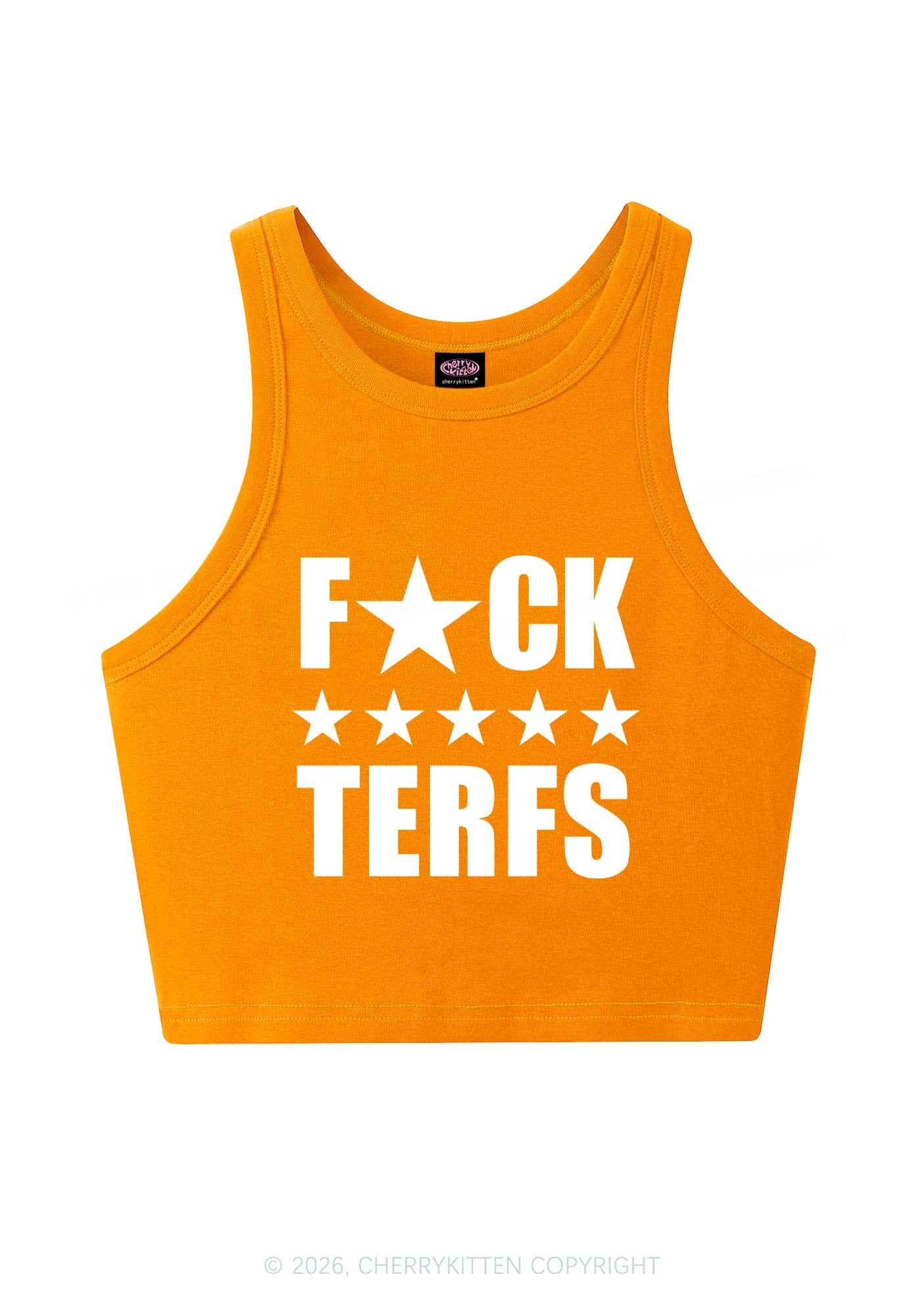 Fxxk Terfs Pride Y2K Crop Tank Top Cherrykitten