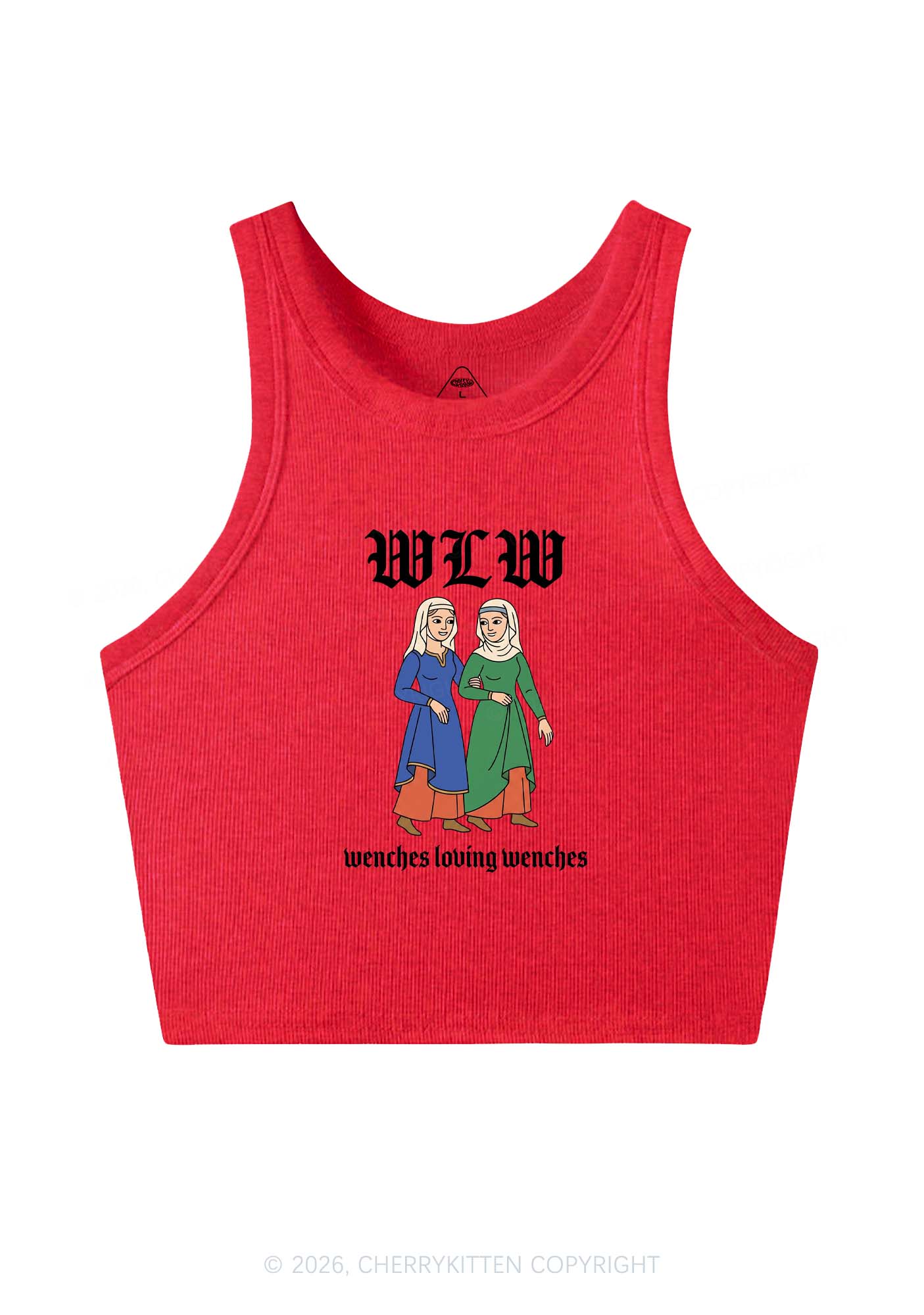Wenches Loving Wenches Pride Y2K Crop Tank Top Cherrykitten