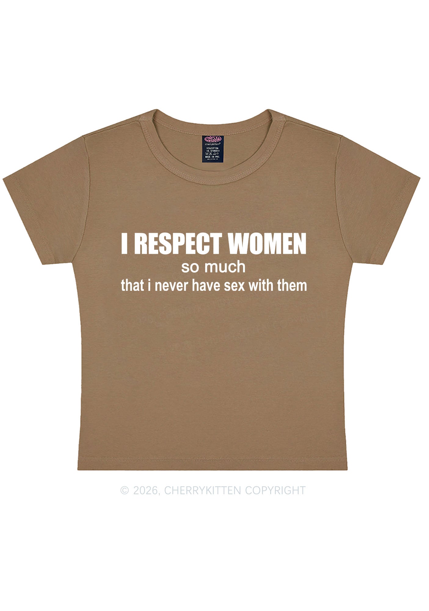 I Respect Women Pride Y2K Baby Tee Cherrykitten