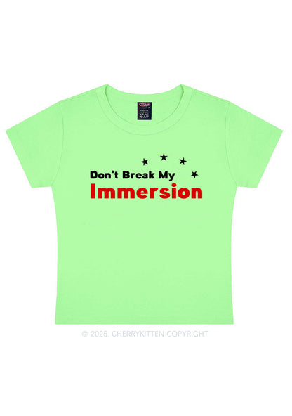 Dont Break My Immersion Y2K Baby Tee Cherrykitten