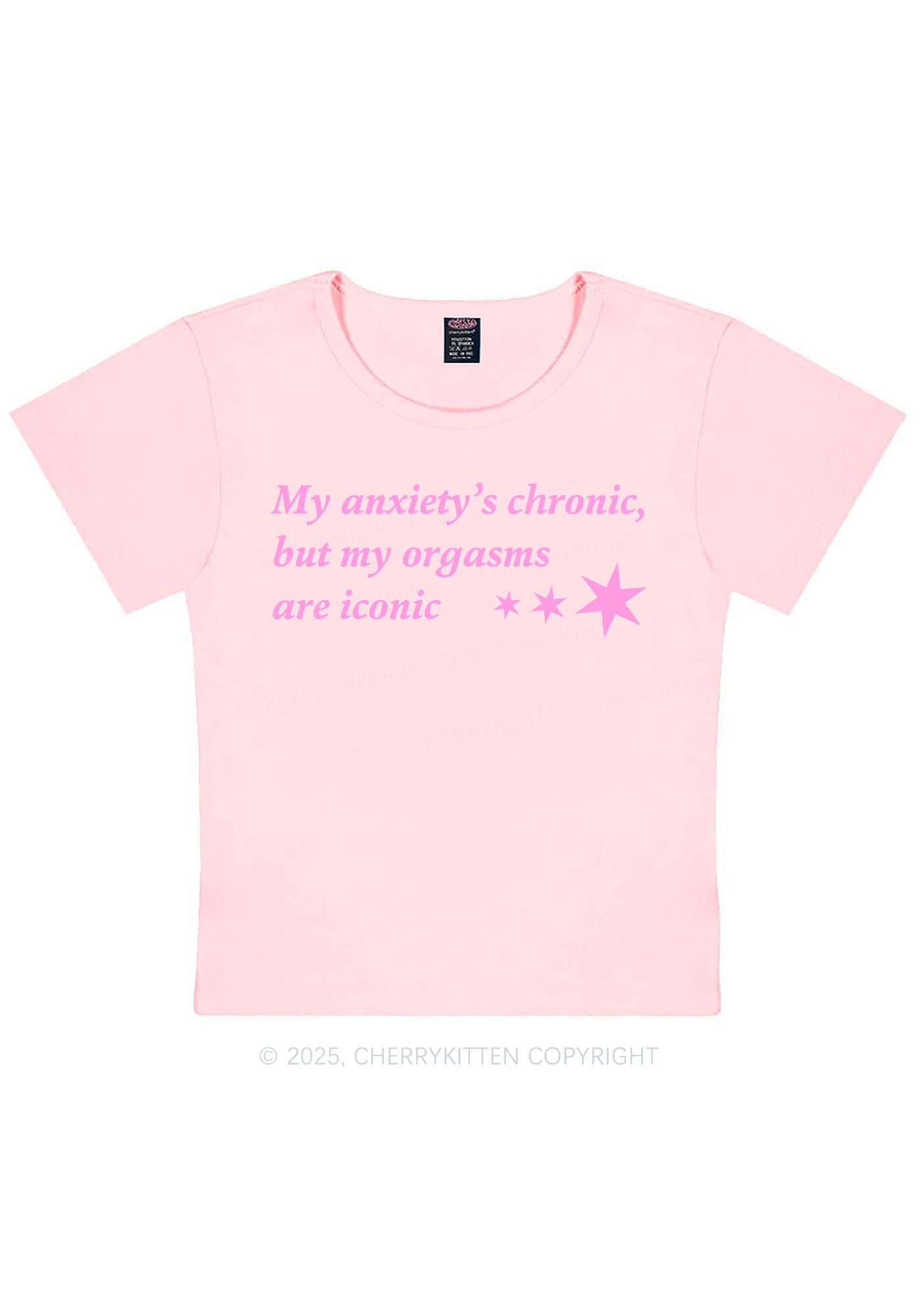 Anxiety Chronic Y2K Baby Tee Cherrykitten