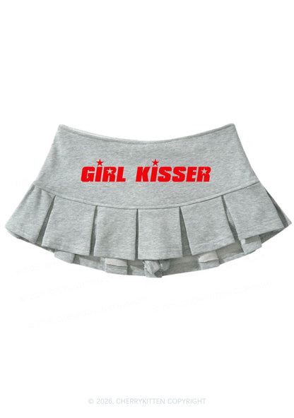 Girl Kisser Star Y2K Mini Pleated Skirts Cherrykitten