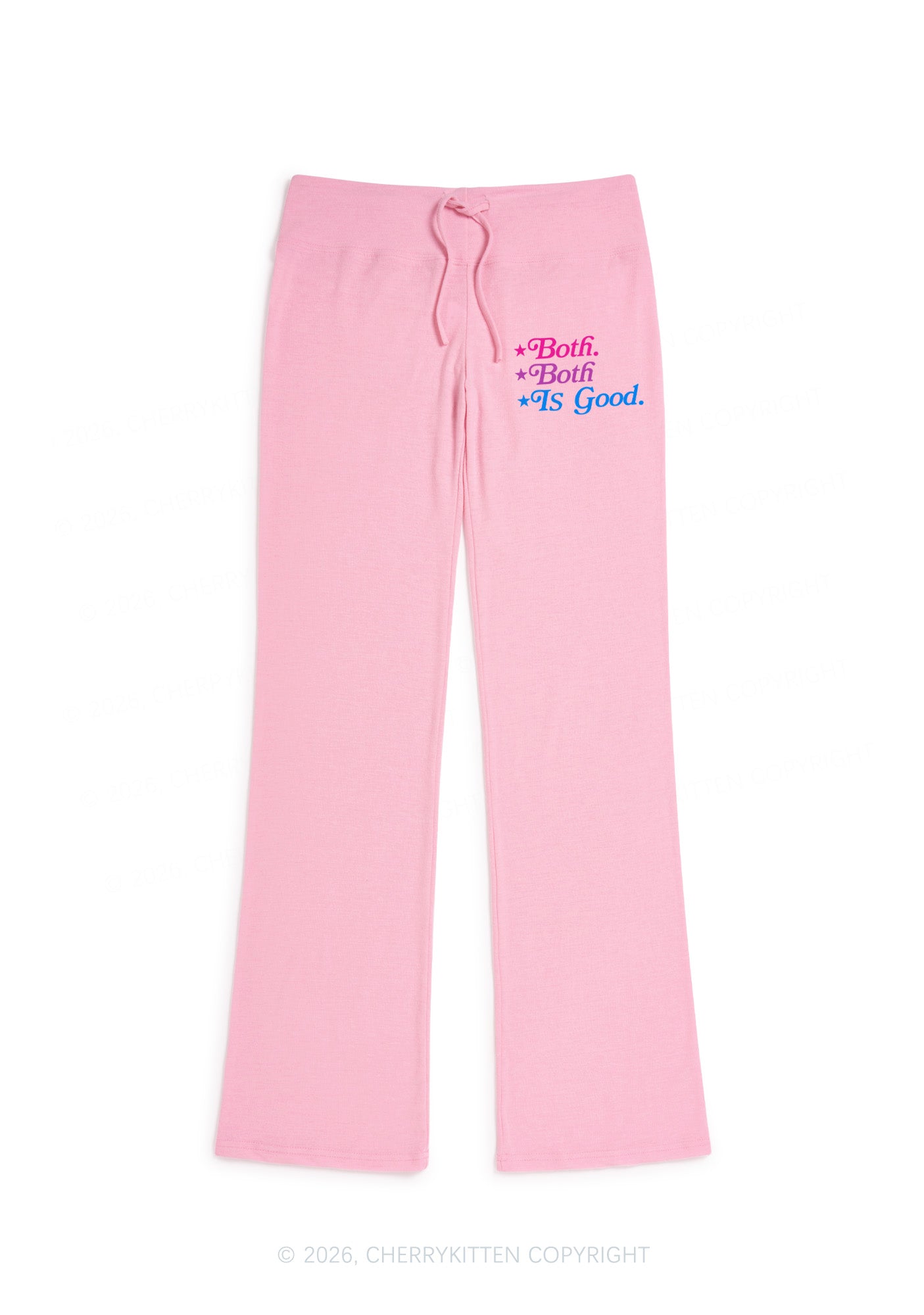 Both Is Good Pride Y2K Low Rise Drawstring Flare Pants Cherrykitten