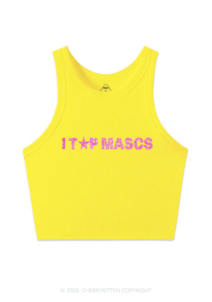 Glitter I Top Mascs Pride Y2K Crop Tank Top Cherrykitten