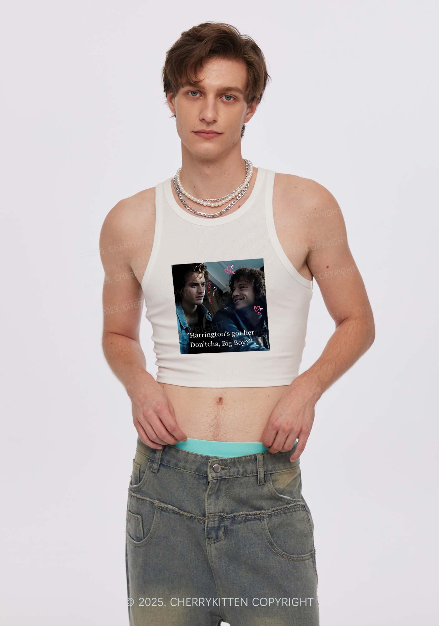 Big Boy Got Her Y2K Crop Tank Top Cherrykitten