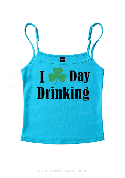 I Love Day Drinking St Patricks Y2K Spaghetti Strap Cami Cherrykitten