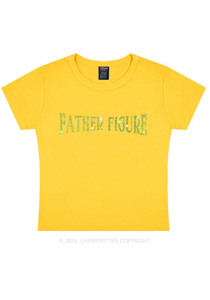 Rhinestone Father Figure Y2K Baby Tee Cherrykitten