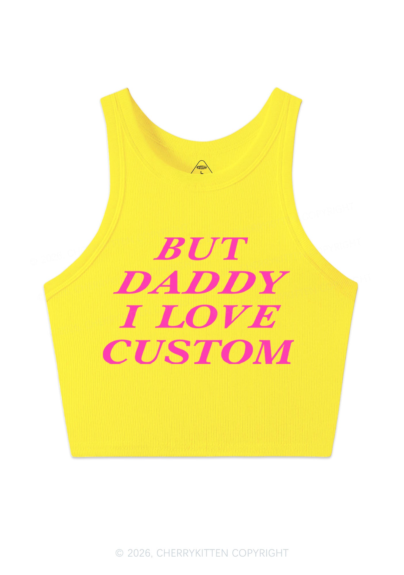 But Daddy I Love Custom Y2K Crop Tank Top Cherrykitten