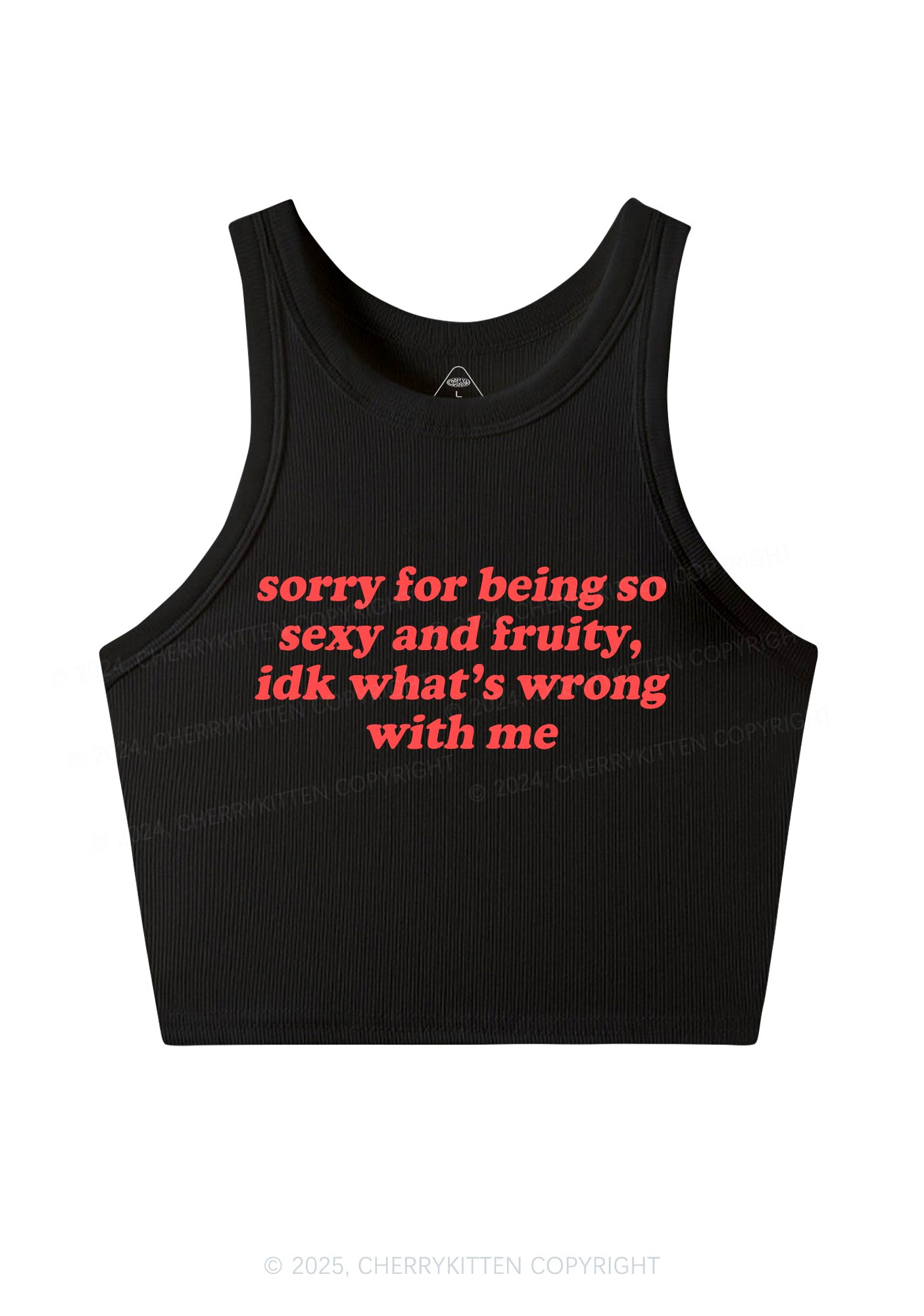 Sorry For Being So Fruity Y2K Crop Tank Top Cherrykitten
