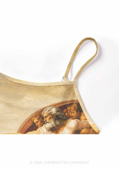 God Hand Touching Rat Y2K Mesh Cami Tank Cherrykitten