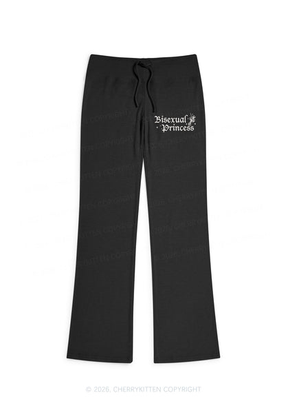 Bisexual Princess Pride Y2K Low Rise Drawstring Flare Pants Cherrykitten
