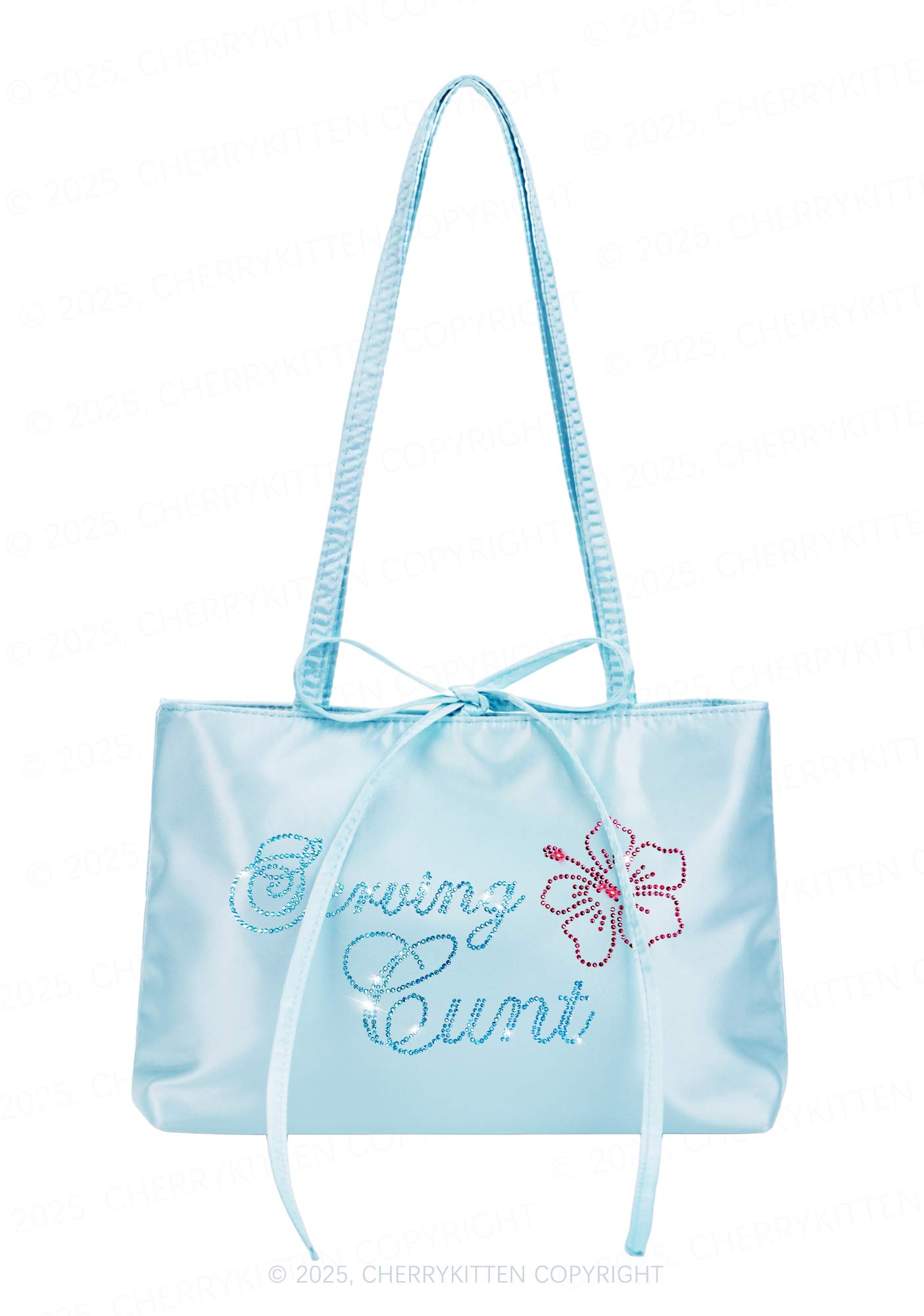 Rhinestone Serving Cxxt Y2K Satin Bags Cherrykitten