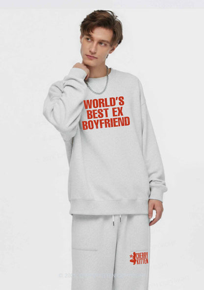 Best Ex Boyfriend Y2K Fleece Sweatshirts Set Cherrykitten
