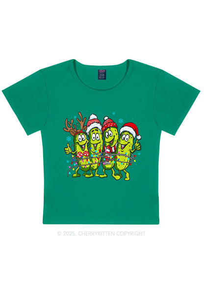 Christmas Cheerful Pickles Y2K Baby Tee Cherrykitten
