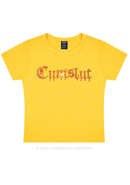 Rhinestone Cxmslxt Y2K Baby Tee Cherrykitten