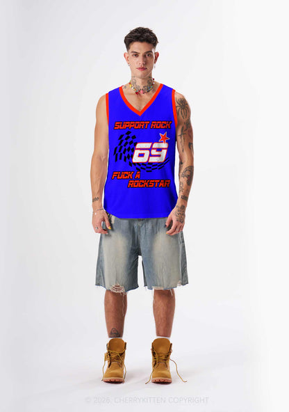 Support Rock Fxxk A Rockstar Y2K Sport Jersey Tank Cherrykitten