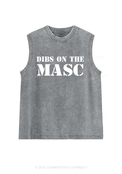 Dibs On The Masc Pride Y2K Washed Muscle Tank Cherrykitten
