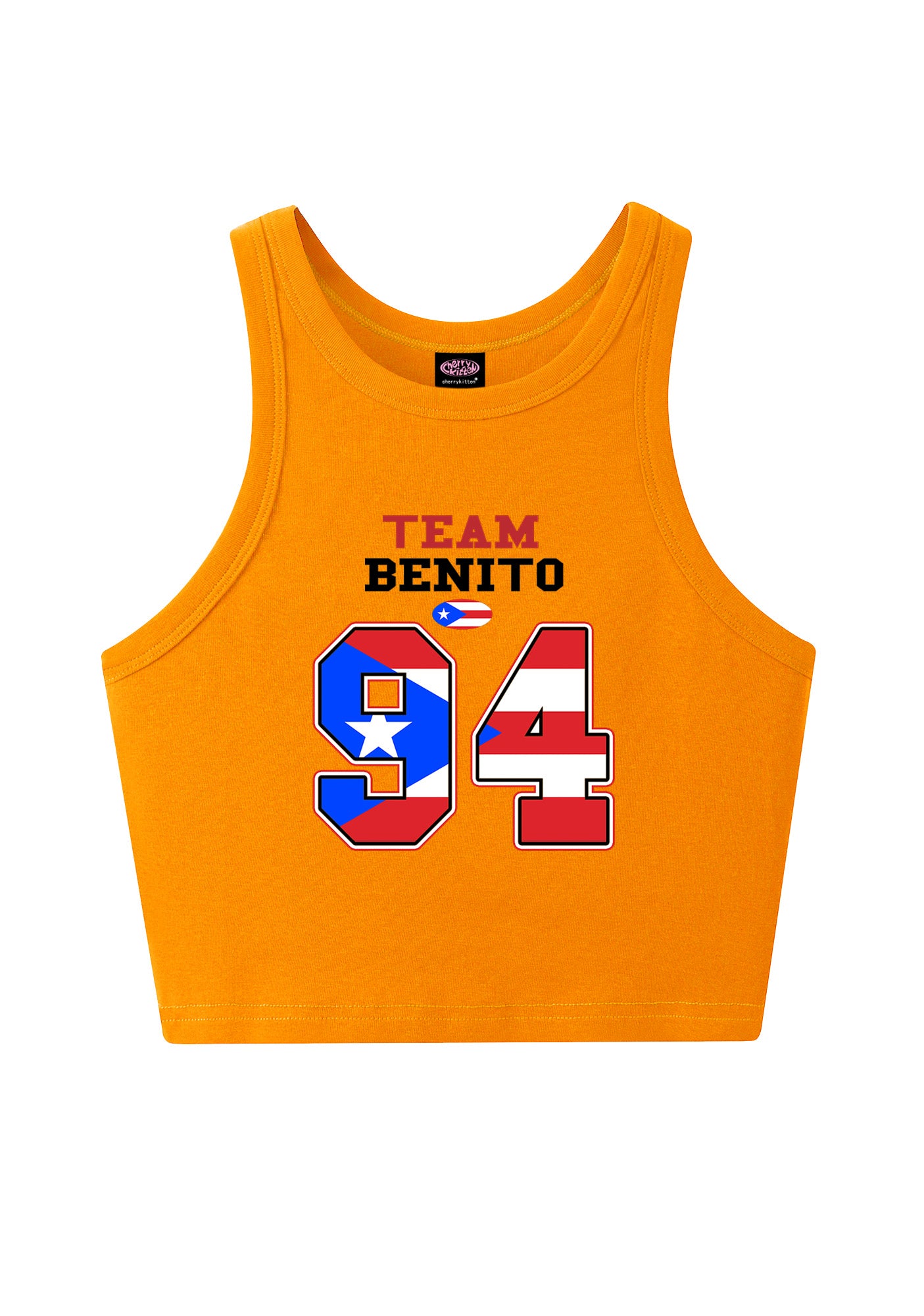 Black Team Bunny Y2K Crop Tank Top Cherrykitten