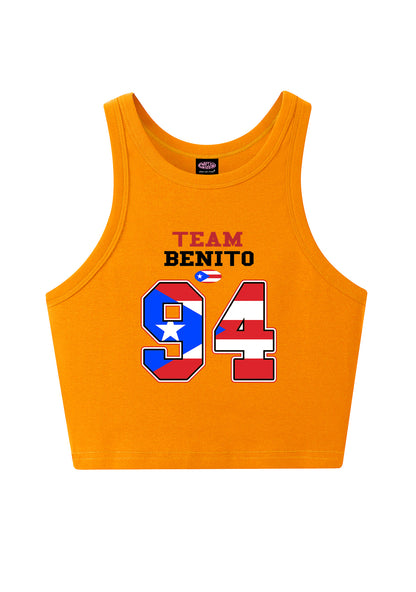 Black Team Bunny Y2K Crop Tank Top Cherrykitten