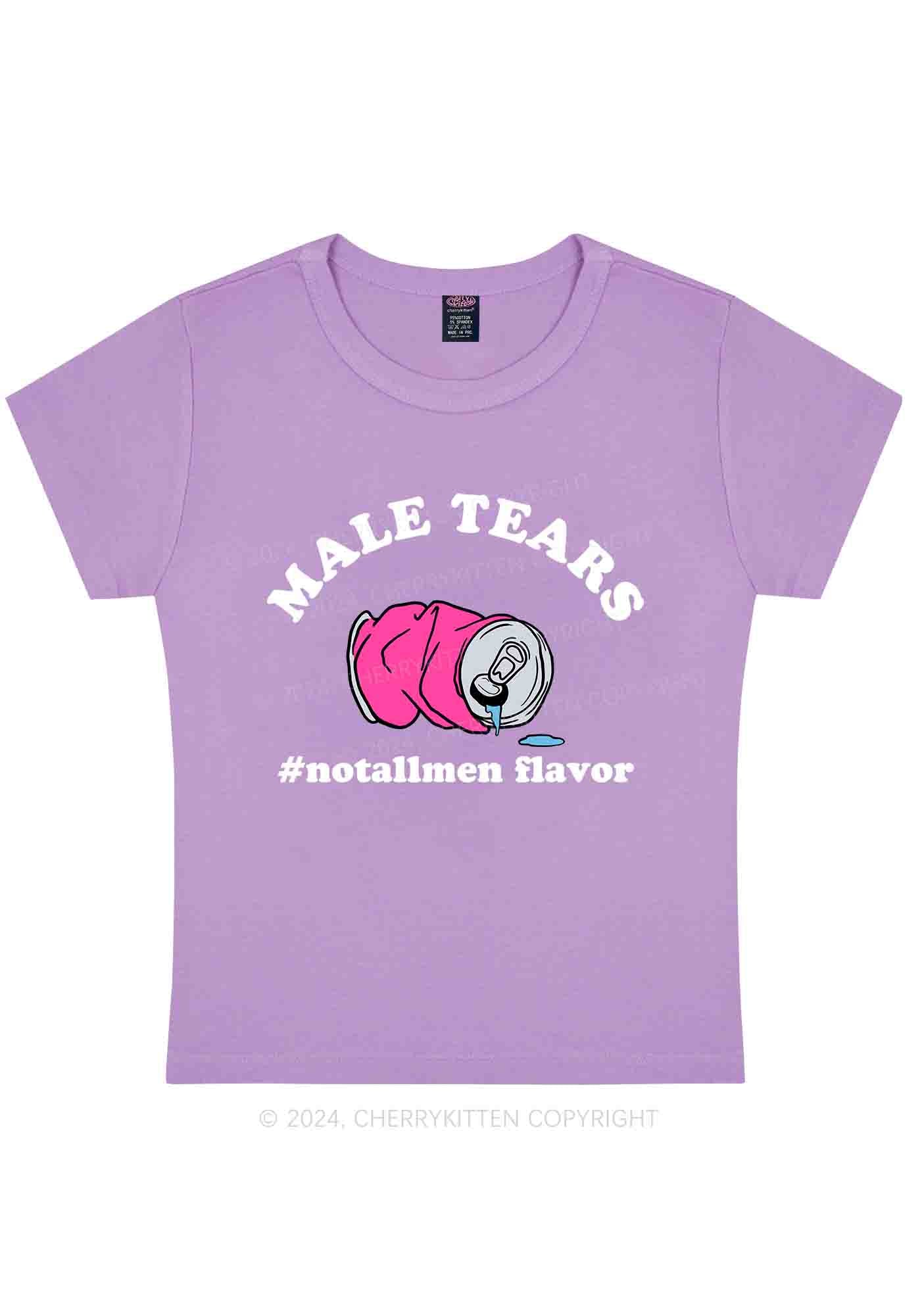 Curvy Male Tears Y2K Baby Tee Cherrykitten