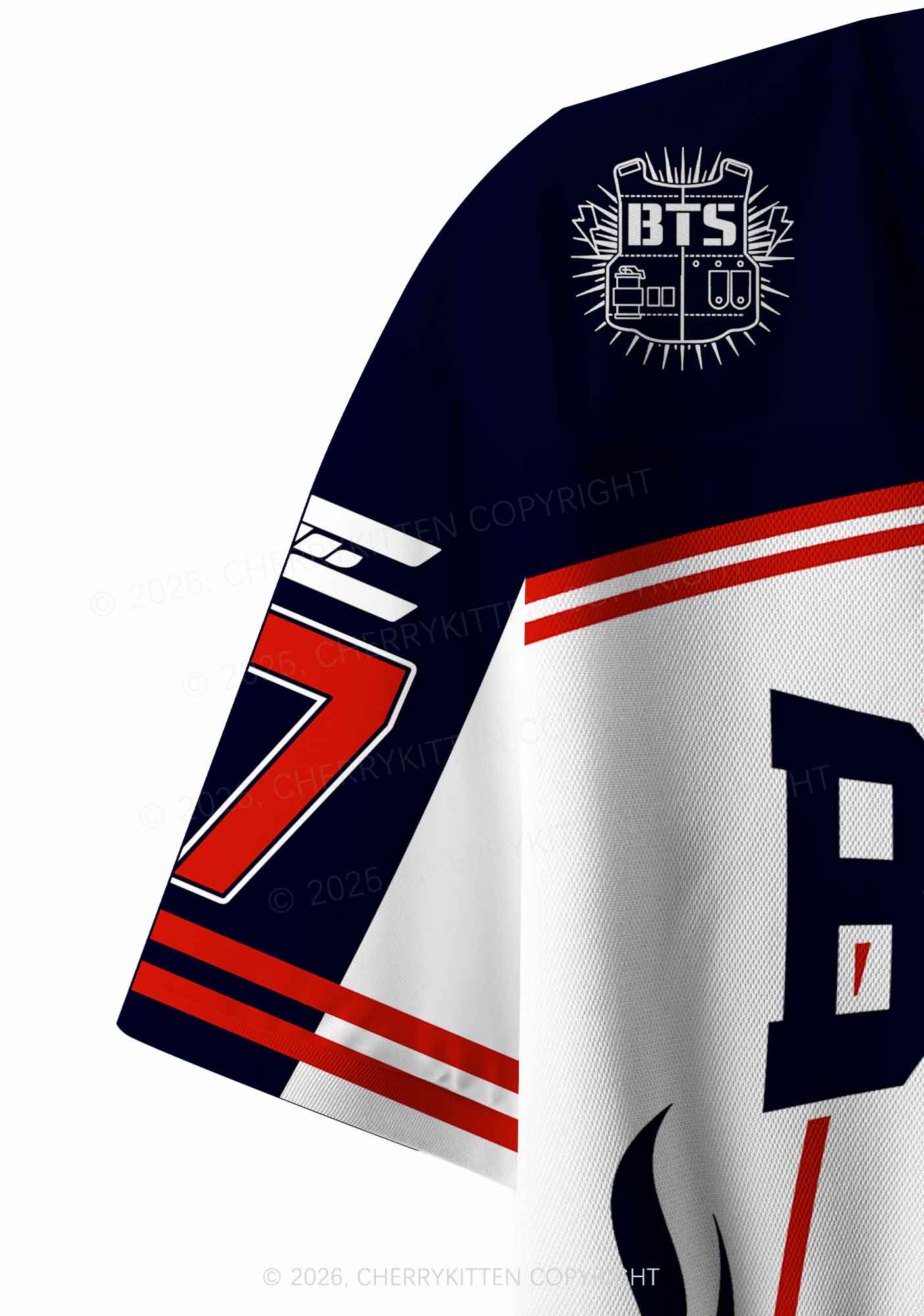 Kpop Red Dragon Y2K Crop Sport Jersey Shirts Cherrykitten