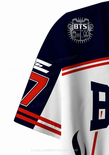 Kpop Red Dragon Y2K Crop Sport Jersey Shirts Cherrykitten