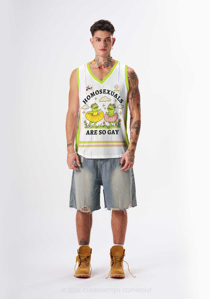 Homosexuals Are So Gay Pride Y2K Sport Jersey Tank Cherrykitten