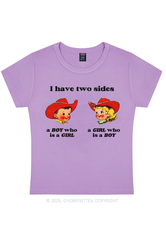 I Have Two Sides Pride Y2K Baby Tee Cherrykitten