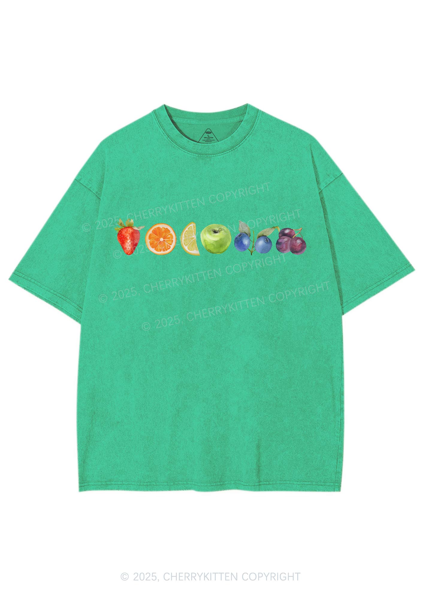 Six Fruity Y2K Shirts Washed Tee Cherrykitten