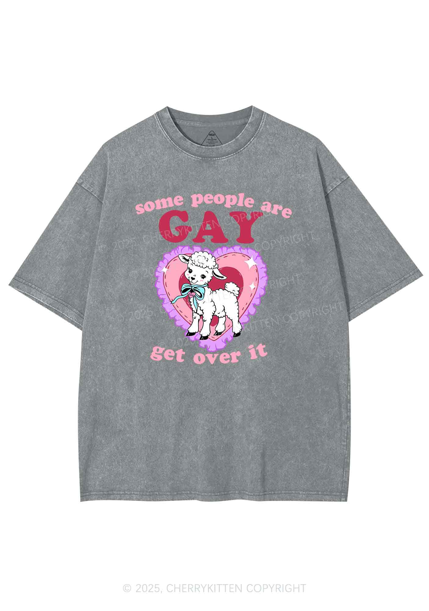 Some People Are Gay Pride Y2K Shirts Washed Tee Cherrykitten
