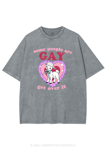 Some People Are Gay Pride Y2K Shirts Washed Tee Cherrykitten
