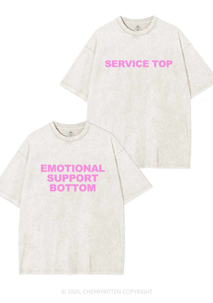 Service Top Y2K Valentine's Day Washed Tee Cherrykitten