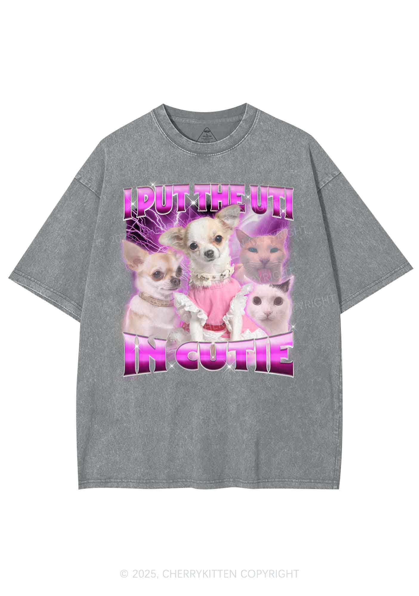Put UTI In Cutie Y2K Shirts Washed Tee Cherrykitten