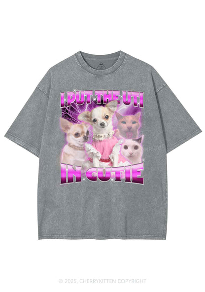 Put UTI In Cutie Y2K Shirts Washed Tee Cherrykitten