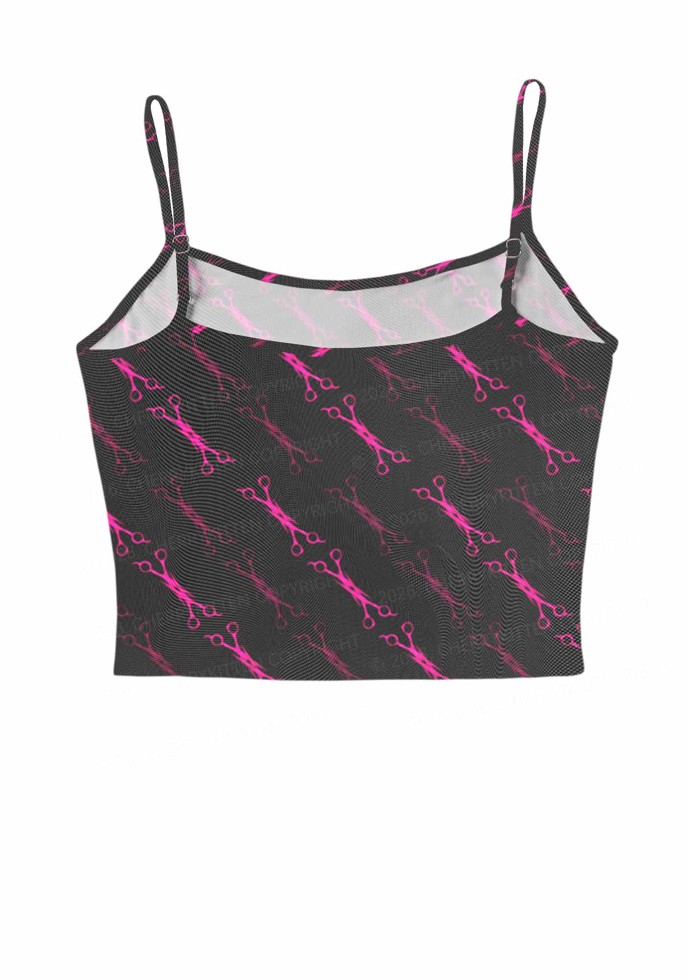 Pink Scissors Pride Y2K Mesh Cami Tank Cherrykitten