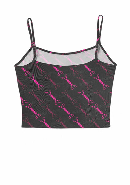 Pink Scissors Pride Y2K Mesh Cami Tank Cherrykitten