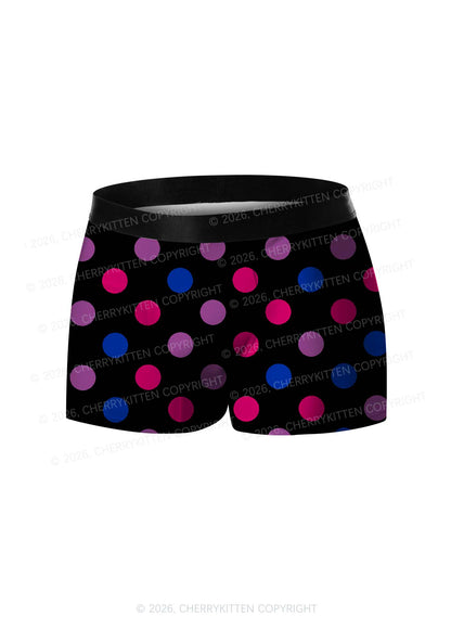 Bisexual Dots On Black Pride Y2K Print Men Boxer Briefs Cherrykitten