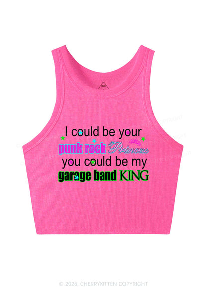 Punk Rock Princess Y2K Crop Tank Top Cherrykitten