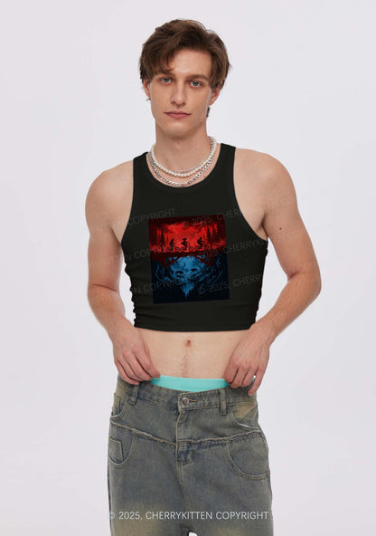 Red Storm Riders Y2K Crop Tank Top Cherrykitten