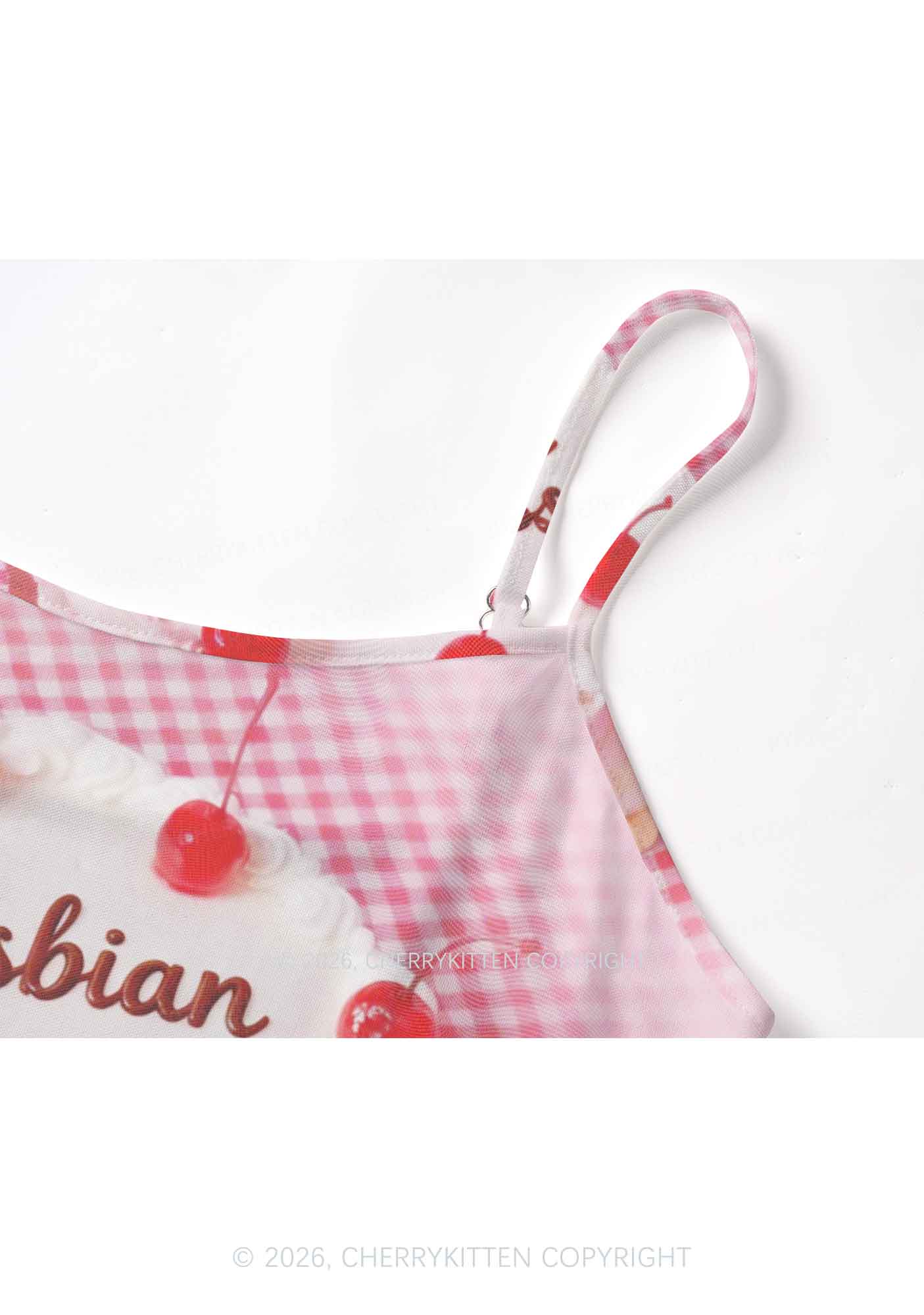 Blush Lesbian Princess Cake Pride Y2K Mesh Cami Tank Cherrykitten