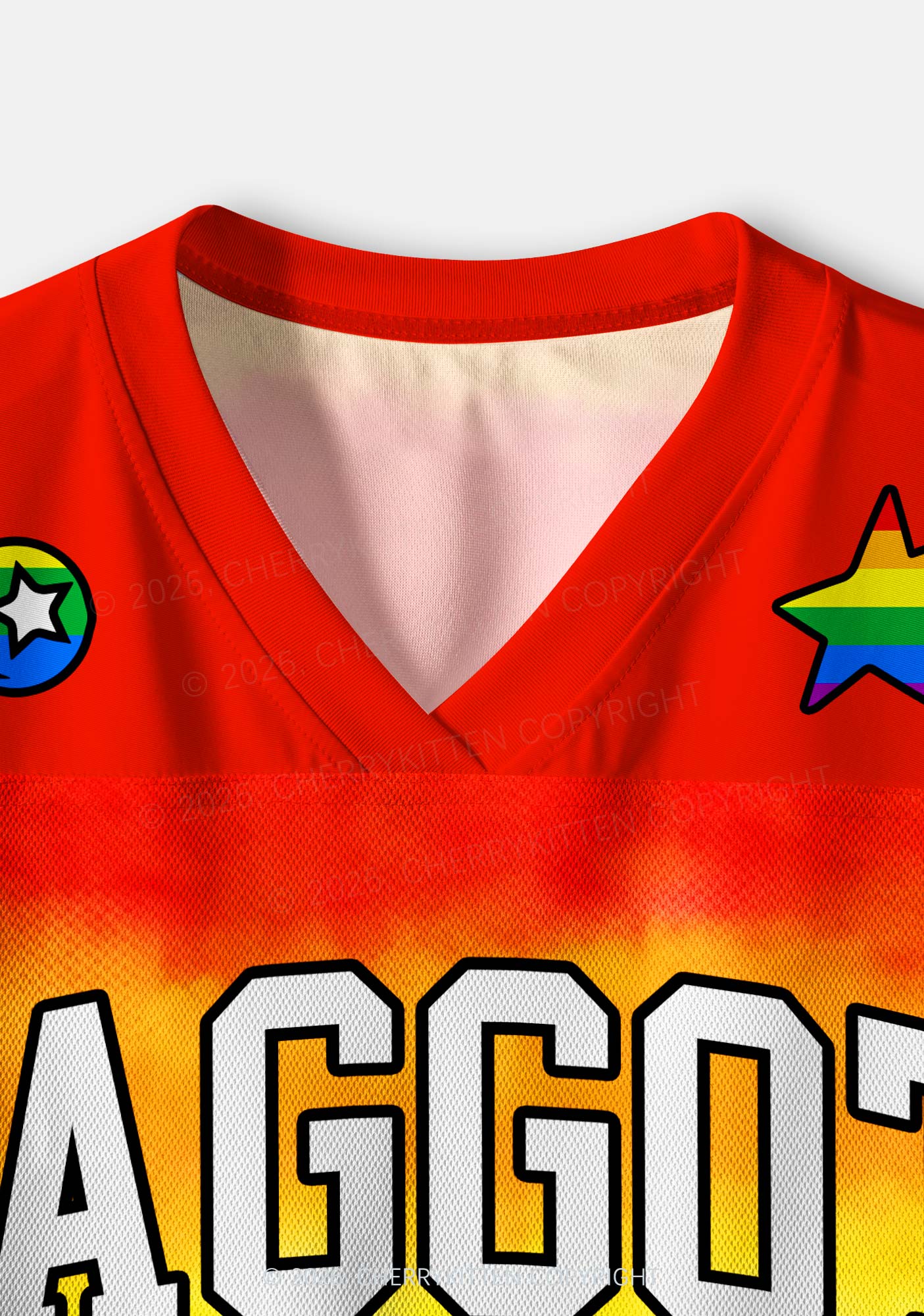 Rainbow Tie Dye Faggot Pride Y2K Crop Sport Jersey Shirts Cherrykitten