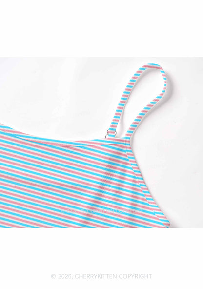 Trans Stripes Pride Y2K Mesh Cami Tank Cherrykitten