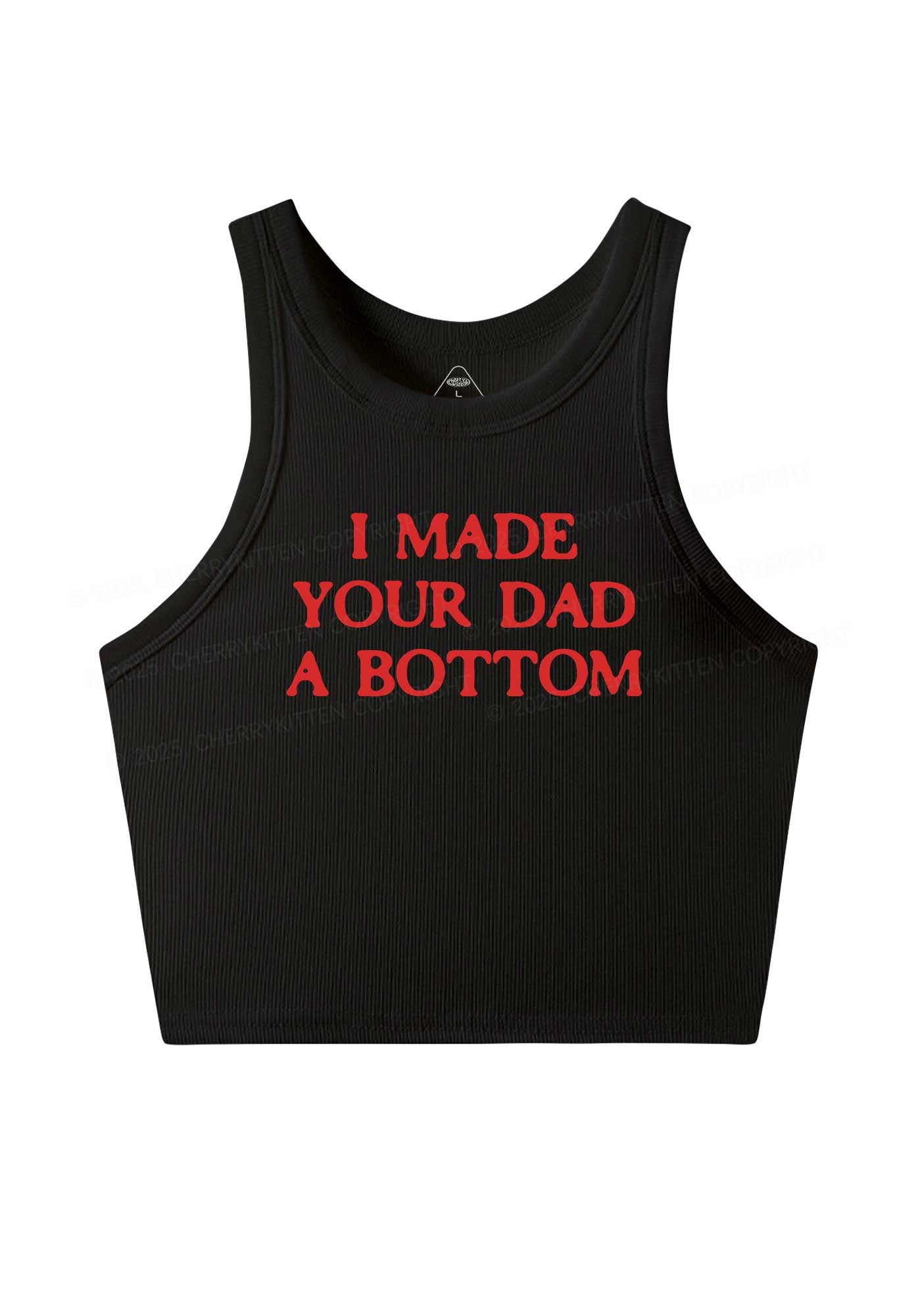 Made Your Dad Bottom Pride Y2K Crop Tank Top Cherrykitten